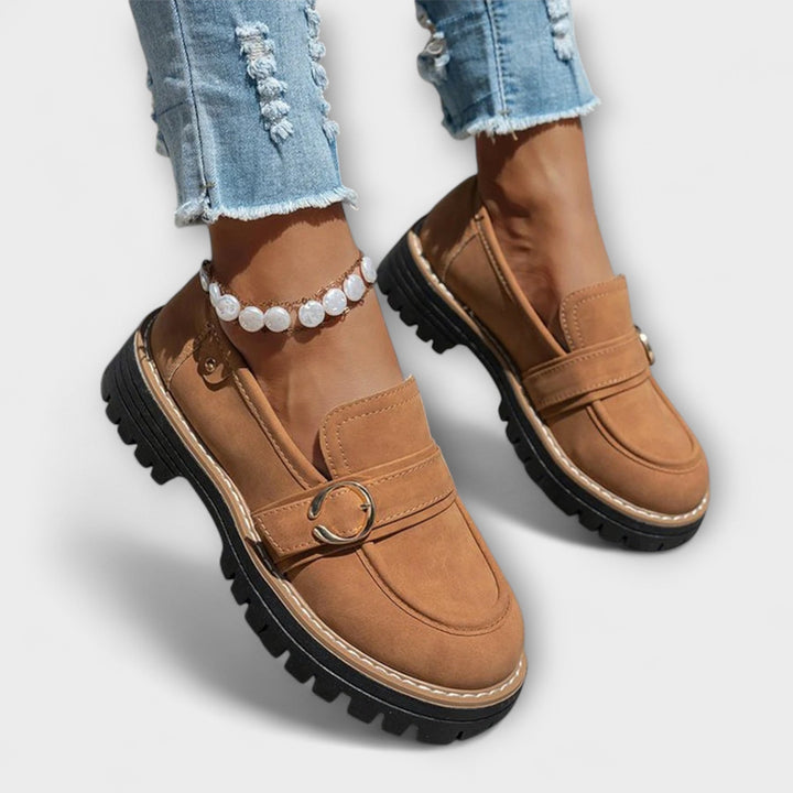 Lora™ | Mocassini Casual con Punta Tonda