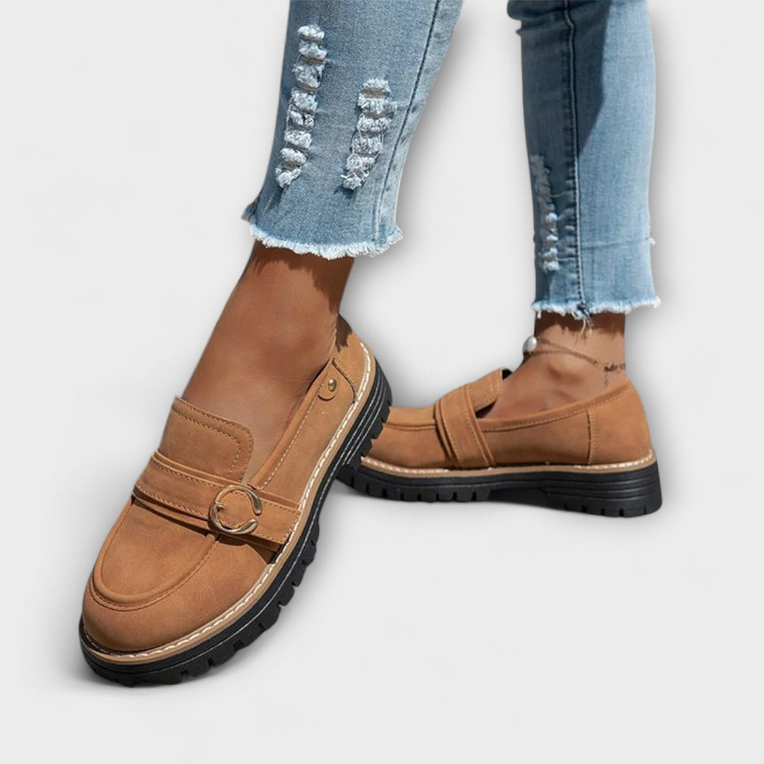Lora™ | Mocassini Casual con Punta Tonda