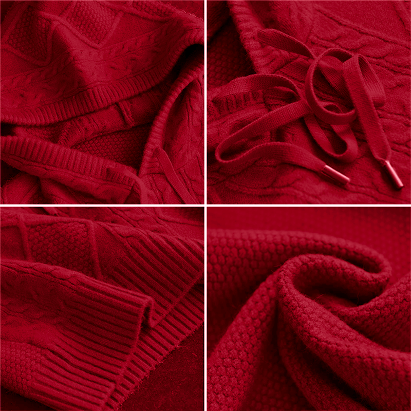 Emily | Maglione con Cappuccio Intrecciato" could be rewritten as "Emily | Intrecciato Hoodie Sweater.