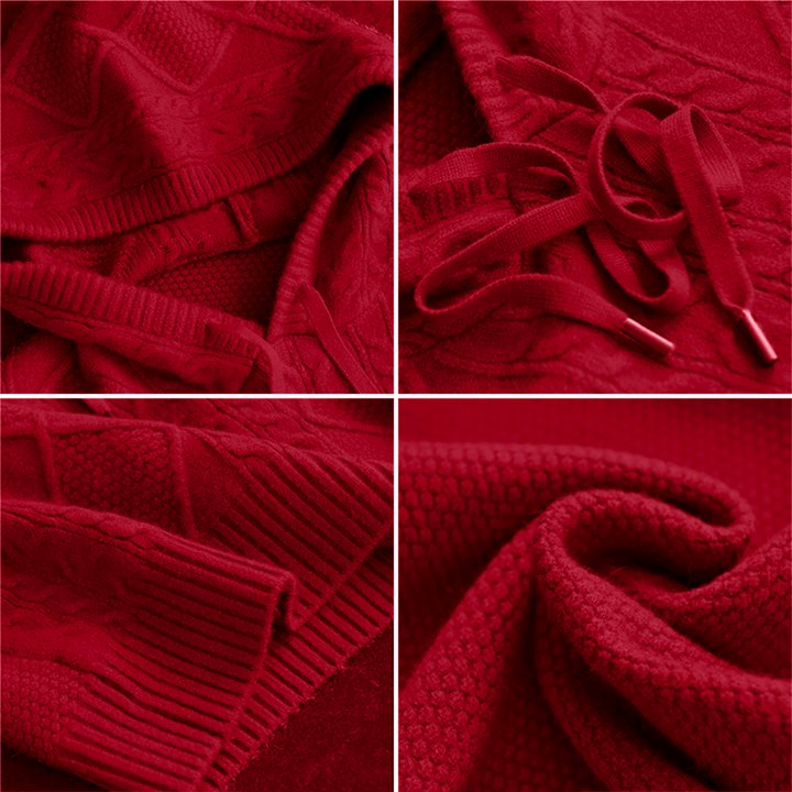 Emily | Maglione con Cappuccio Intrecciato" could be rewritten as "Emily | Intrecciato Hoodie Sweater.