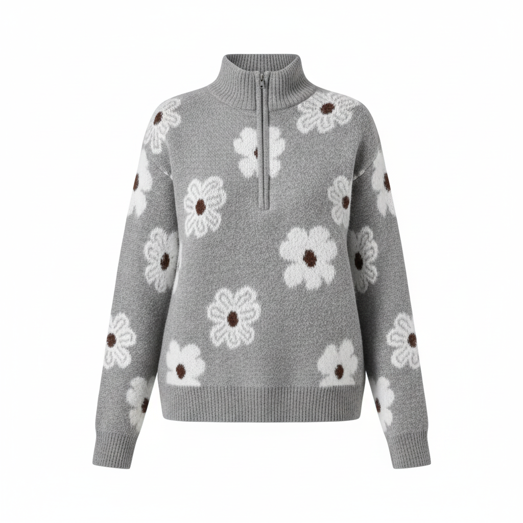 "Bloom™ | Maglione con zip parziale" can be rewritten as "Bloom™ | Pullover con zip parziale".