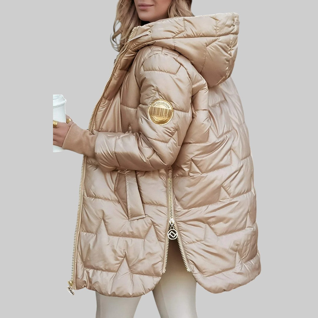 Cecilia | Elegante Cappotto Autunnale con Cappuccio