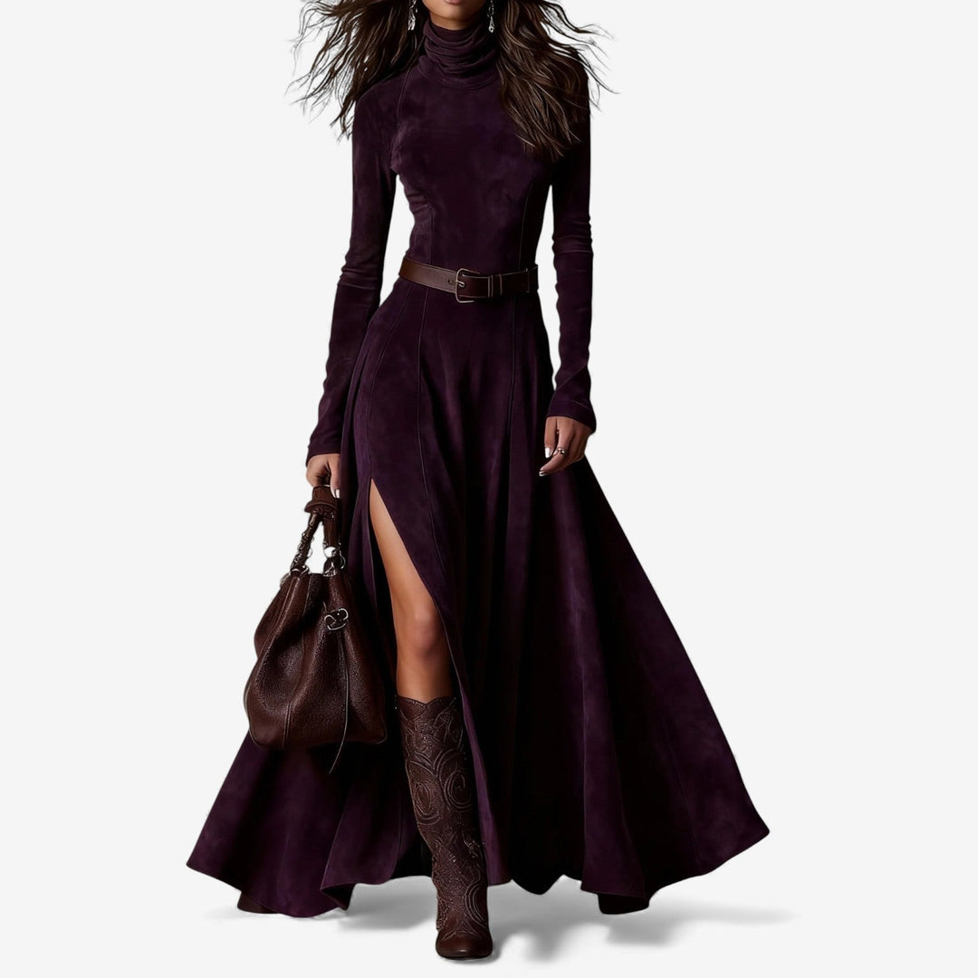 Élodie | Elegante Abito Lungo con Cintura Inclusa