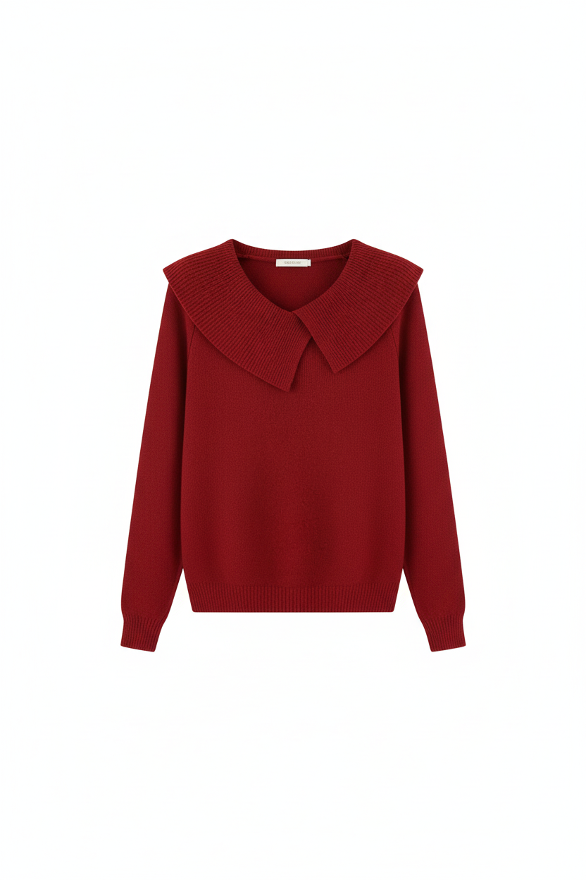 Stella™ | Maglione Natalizio con Collo a Risvolto